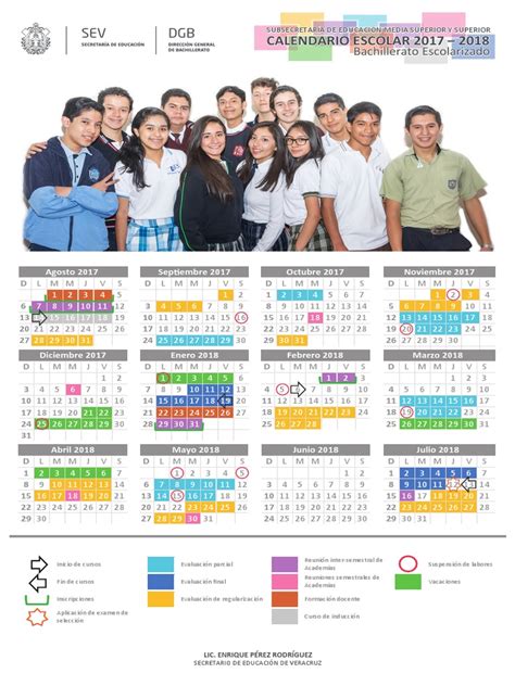 Calendario Escolar 2017 2018 Dgb Escolarizadopdf Educação Continuada