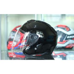 Jual Helm Kyt Kyoto Solid Black Metalik Hitam Polos Gloss Half Face