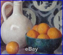 Grande Lumineuse Nature Morte Aux Oranges Fa Ence Toile