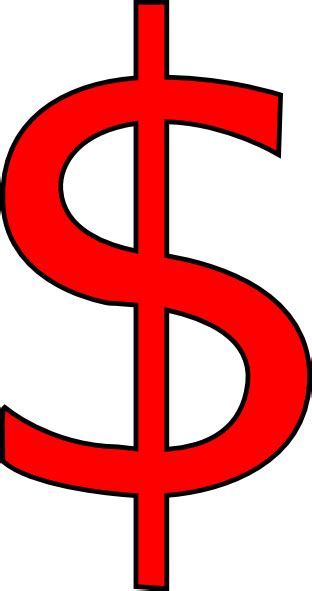 Red Dollar Sign Clip Art at Clker.com - vector clip art online, royalty free & public domain