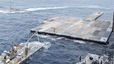 British Aid Supplies Among First To Be Delivered To Gaza Using Us Military S Floating Pier