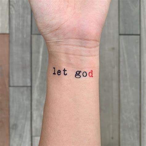 Let Go Let God Temporary Tattoo Sticker - OhMyTat