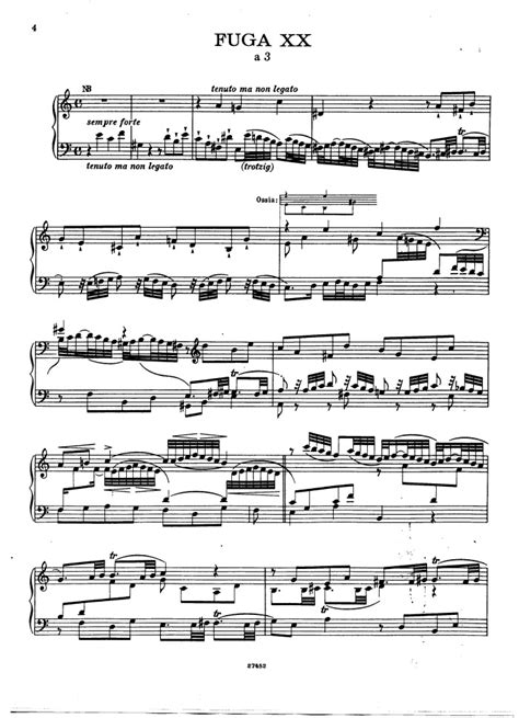 BWV 889 WTC Book 2 Prelude And Fugue No 20 Free Sheet Music By