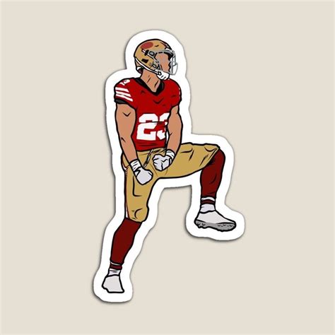 Christian Mccaffrey Celebration Glossy Sticker 3, Water Resistant ...