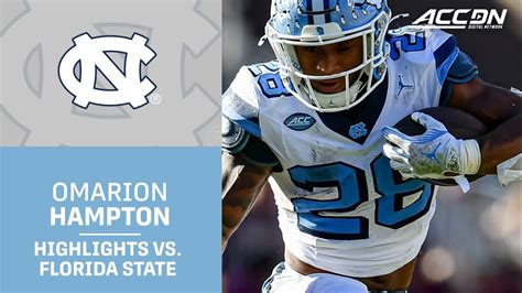 Unc Rb Omarion Hampton Goes Over Yards With Tds Youtube