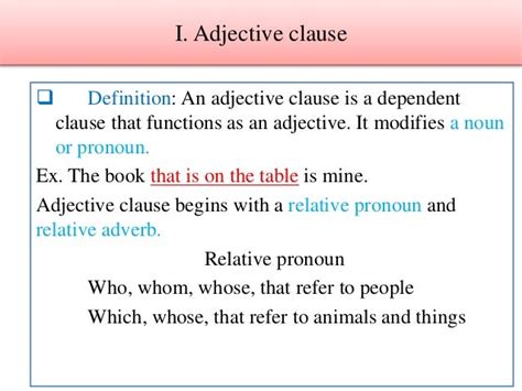 👍 Adjective Clauses Grammar Adjective Clause 2019 02 26