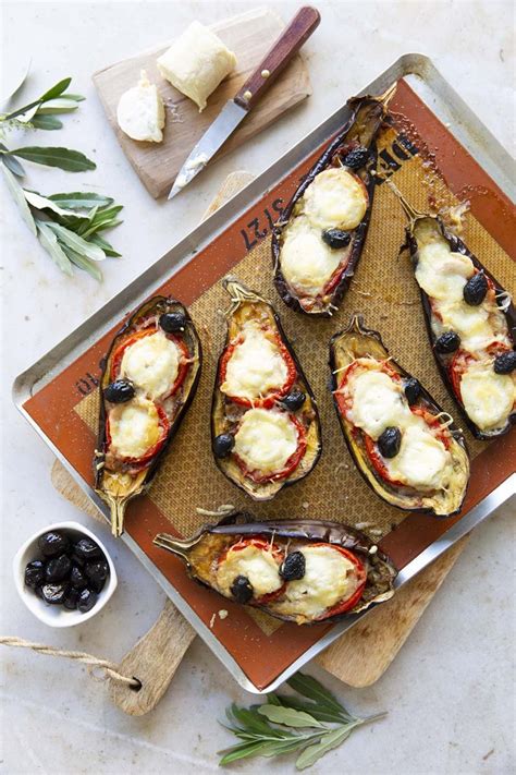 Aubergines gratinées à la provençale aux lardons et chèvre Recettes