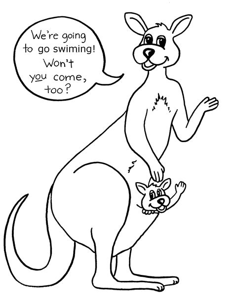 Free Printable Kangaroo Coloring Pages For Kids