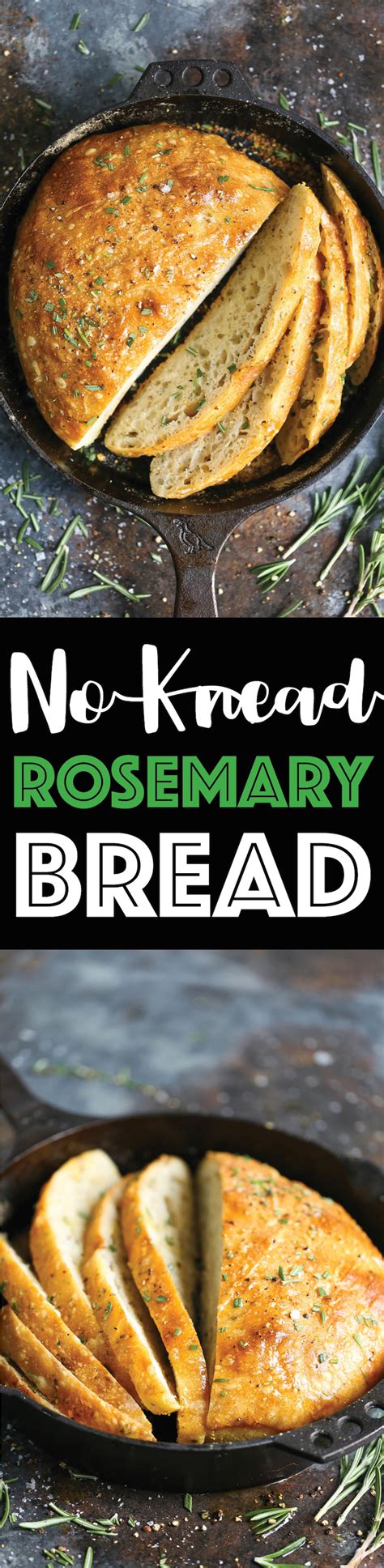 No Knead Rosemary Bread Damn Delicious