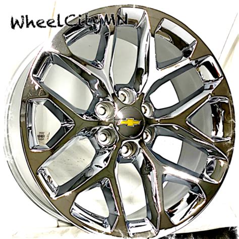 Chrome Oe Replica Snowflake Sfo Rims Fits Chevy Suburban