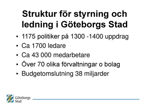 Struktur F R Styrning Och Ledning I G Teborgs Stad Ppt Ladda Ner