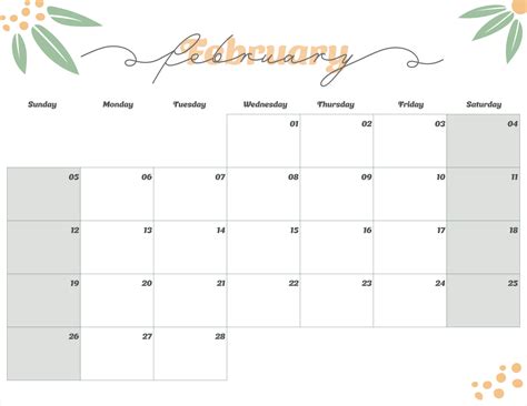 february 2023 cute monthly planner calendar 16625060 Vector Art at Vecteezy