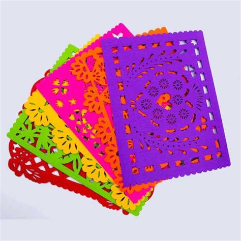 Felt Papel Picado Color Placemats Set Of 6 Etsyde