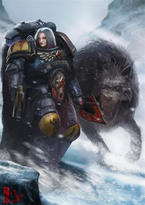 Warhammer 40k Art Space Wolves