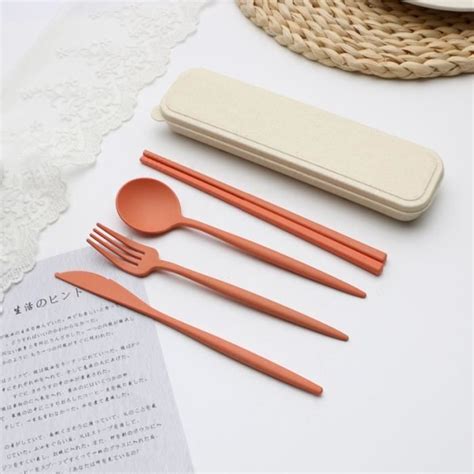 Couteau De Table Bo Te Couverts Portable De Voyage Style Japonais