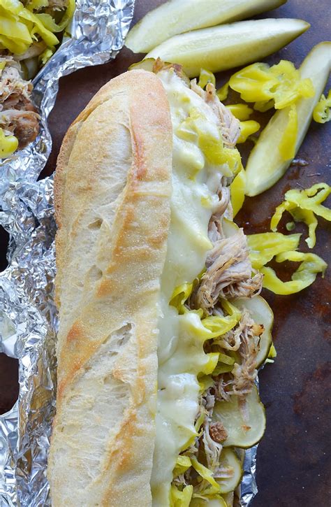 Slow Cooker Pulled Pork Cuban Sandwiches - WonkyWonderful