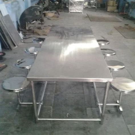 Stainless Steel Ss Dining Table Seater Color Silver At Best Price