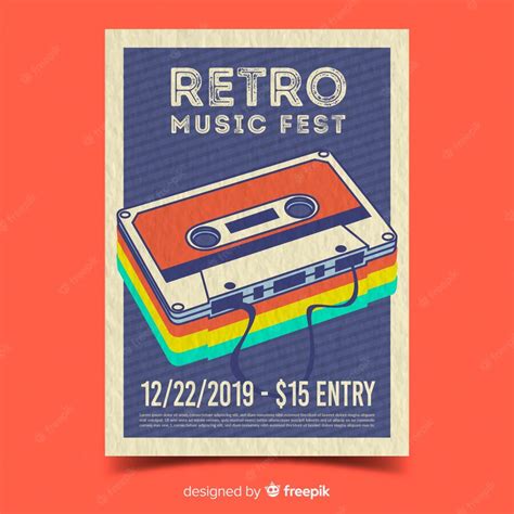 Premium Vector Retro Music Poster Template