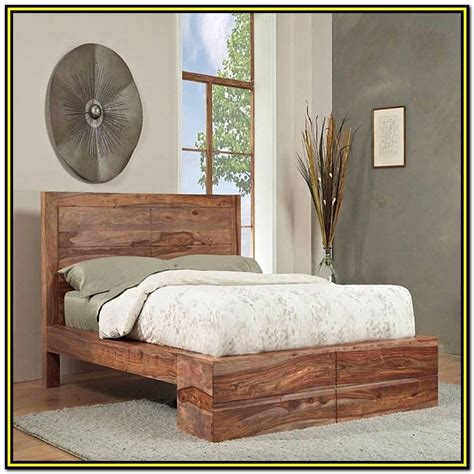 Solid Wood Queen Bed Frame Images - Bedroom : Home Decorating Ideas # ...