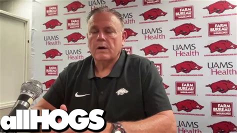 Hogs Coach Sam Pittman After Alabama Loss Video Dailymotion