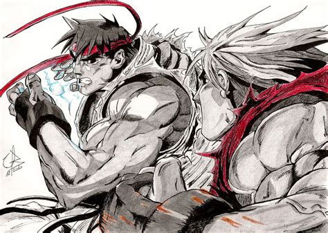 Street Fighter...Ryu vs Ken by Elrick87 on DeviantArt