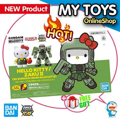 [bandai] Sd Gundam Cross Silhouette Hello Kitty Zaku Ii Gundam Model