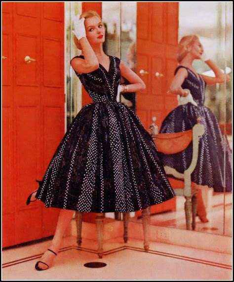 Lois Gunas Wideman In Dress By Anne Fogarty Vogue May 15 1956