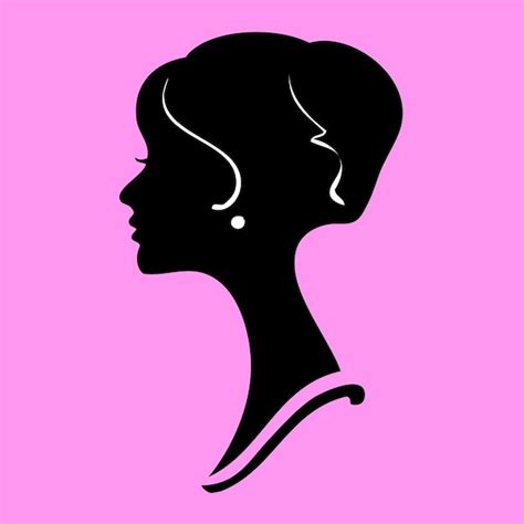 Silueta De Mujer Sombra Vector Mujer Cara Vector Vector Premium