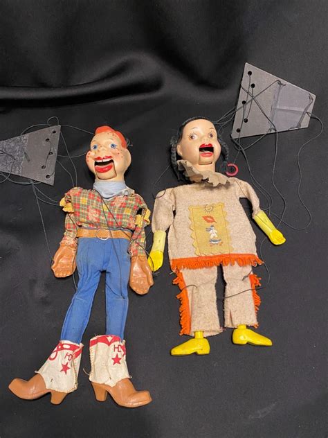 Vintage Pair 1950s Howdy Doody Marionette And Princess Playthings