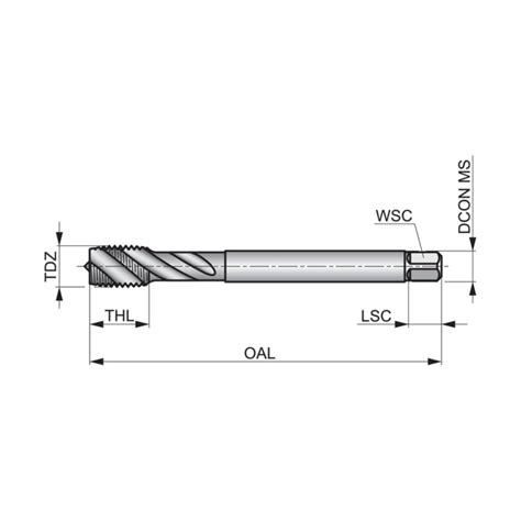 Taraud Machine Metrique Fin Hss E Pm Trou Borgne Acier Inox