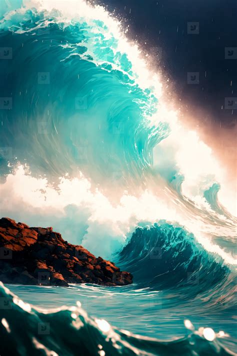 tidal waves  stock photo  youworkforthem