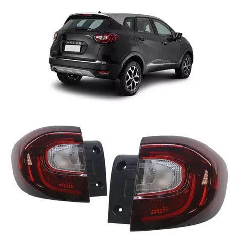 Par Lanterna Traseira Captur A Bicolor Led