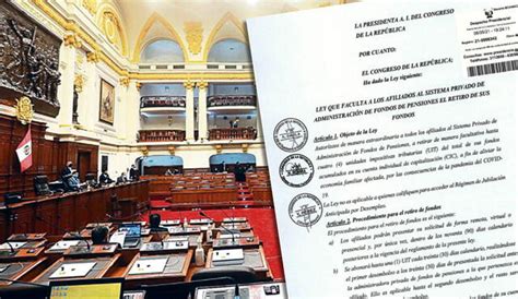 Congreso Promulga Ley Que Faculta El Retiro De Hasta Uit De La Afp