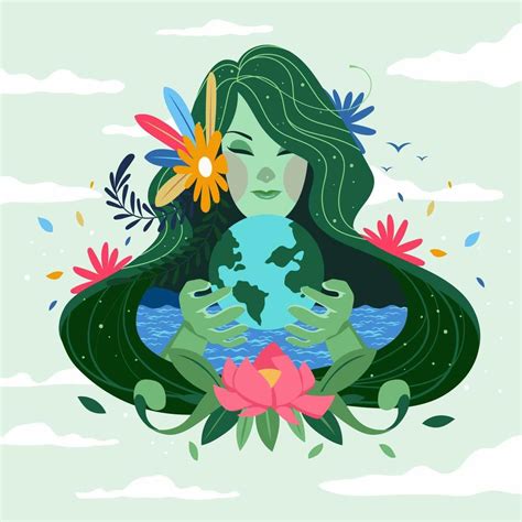 Mother Of Nature Concept 2058426 Vector Art At Vecteezy