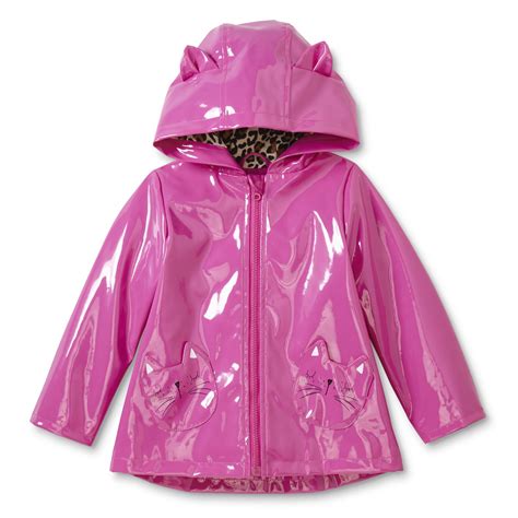 wonderkids toddler girls hooded raincoat leopard print