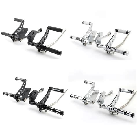 Motorcycle Forward Control Foot Pegs Chrome Black For Harley Dyna