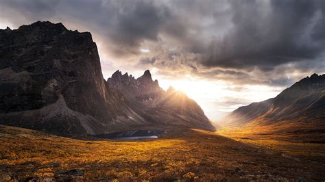 Fondos De Pantalla Luz De Sol Paisaje Otoño Montañas Profundidad De Campo Puesta De Sol