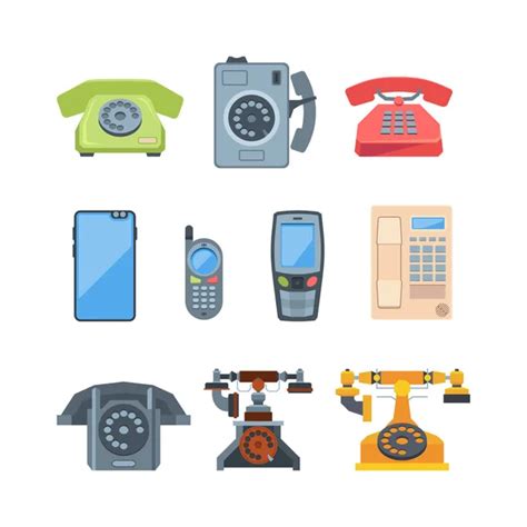 Old Telephones Vector Art Stock Images Depositphotos