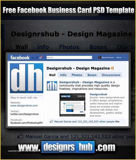 Facebook Business Page Design Templates Free Of Free Page Business Card ...