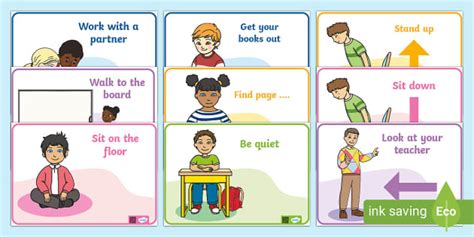 Classroom Instruction Posters For Esl Classrooms Twinkl