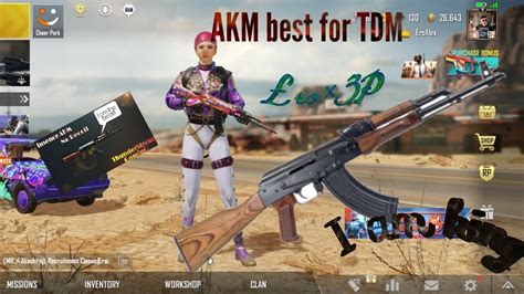 Akm Best For Tdm Pubg Youtube