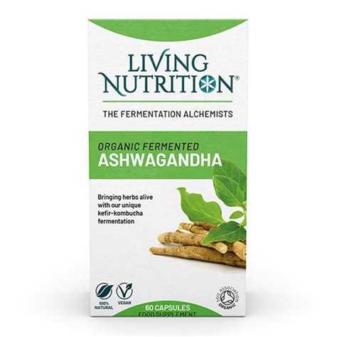 Living Nutrition Organic Ashwagandha Capsules Health Matters