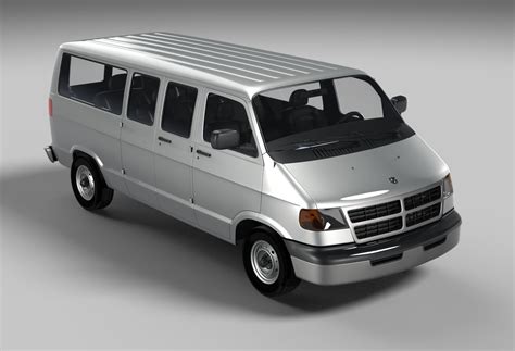 Dodge Ram Passenger Van 1994 3d Model Cgtrader