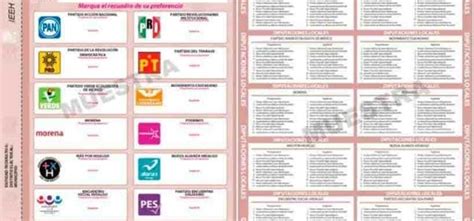 Publican Dise O De Boletas Para Diputados Locales