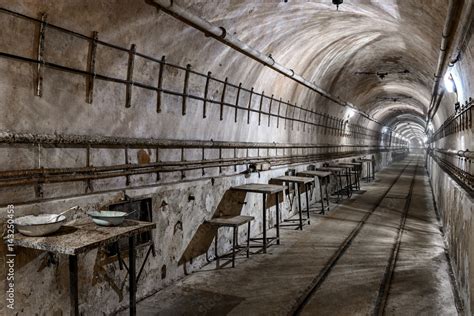 Underground military bunker from second world war Stock Photo | Adobe Stock