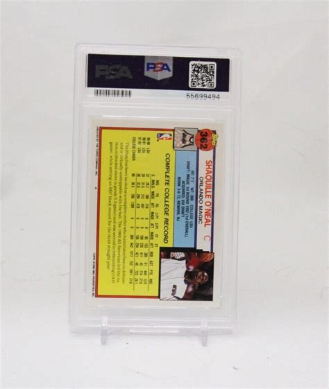 Topps Shaquille O Neal Rookie Card Rc Psa Gem Mint