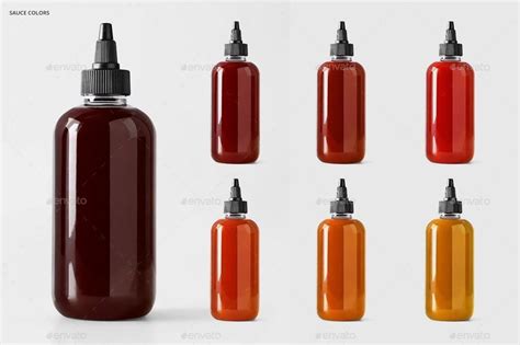 40 Free Sauce Bottle Mockup RED Hot BBQ Chilli Sauce PSD