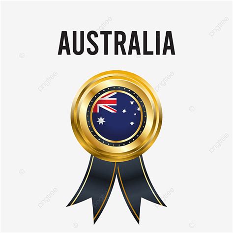 Medal Design Vector PNG Images, Australia Medal Design, Australia Medal ...