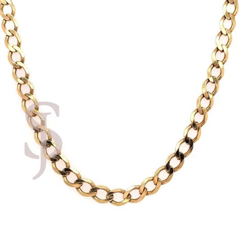 Curb Chain 22 15g 6mm 9ct Yellow Gold Smiths The Jewellers Lincoln