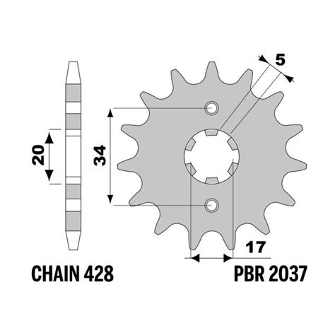 Pignone Pbr Z Denti Passo Honda Xr L Nc